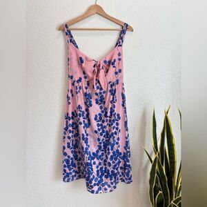 Ro's Garden Pink Blue Floral Dress Size XS